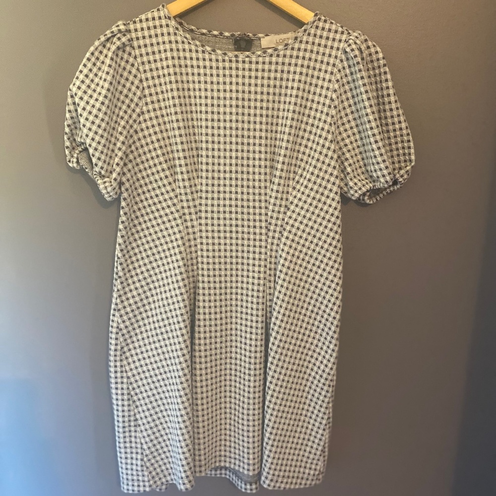 Gingham print mini dress